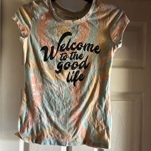 Wound Up Pastel Tie-Dye 'Welcome to the Good Life' Tee